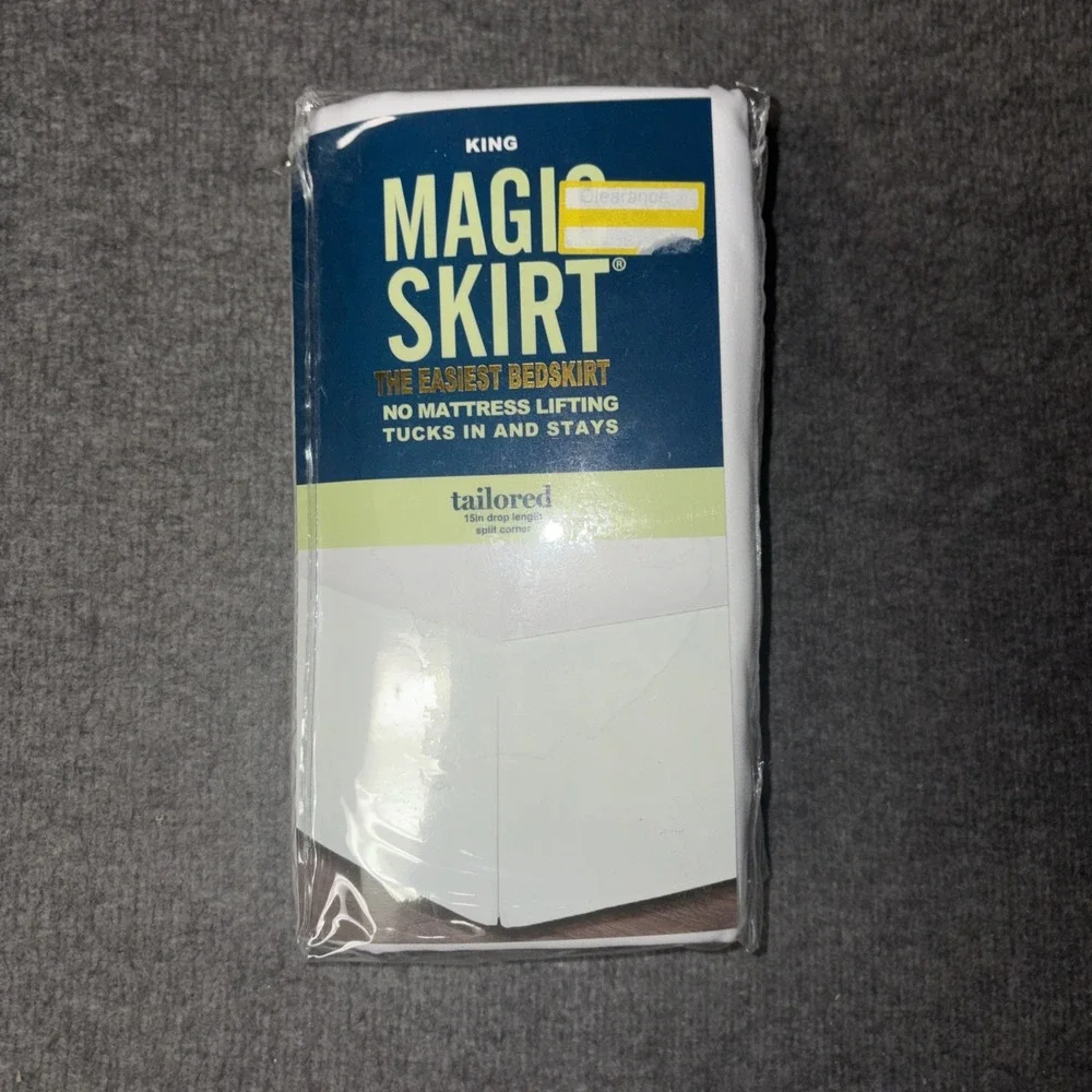 Magic Skirt King Bed Skirt White Tailored 15